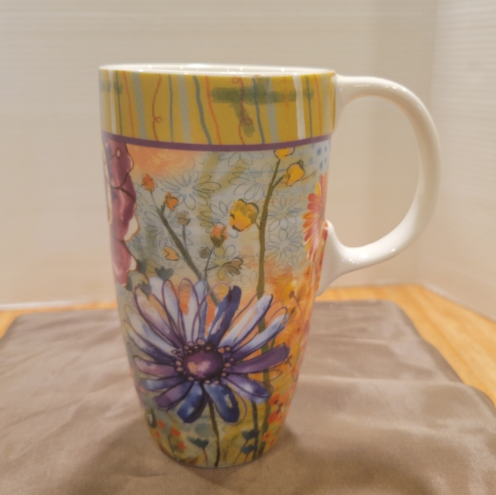 ☕️EUC~FLORAL CERAMIC MUG